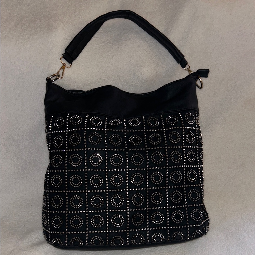 Source Unknown Black Studded Shoulder Bag